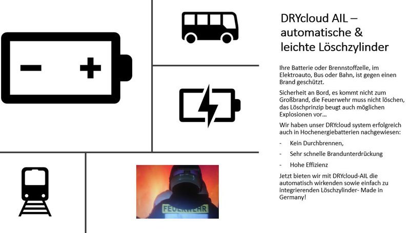 DRYcloud AIL automatische und leichte Löschzylinder 
