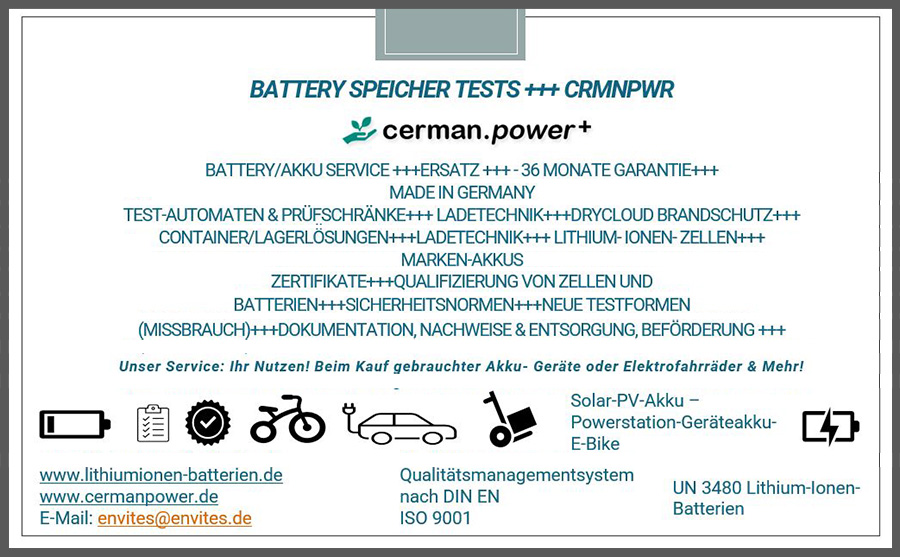 Batterie und Prüfung