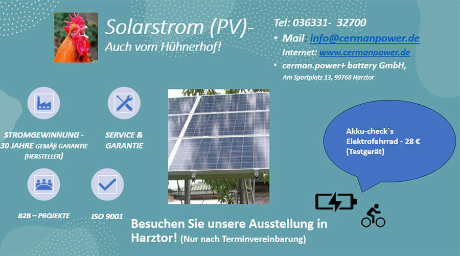 Solarstrom auch vom Hühnerhof